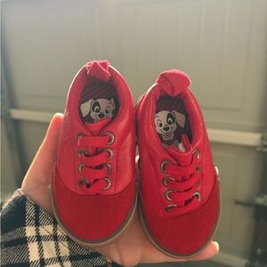 Disney Red Kids Sneakers with Cartoon Character